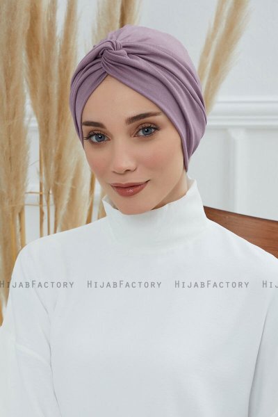 Astrid - Turban En Coton Lilac
