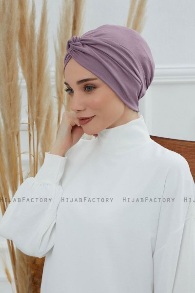 Astrid - Turban En Coton Lilac