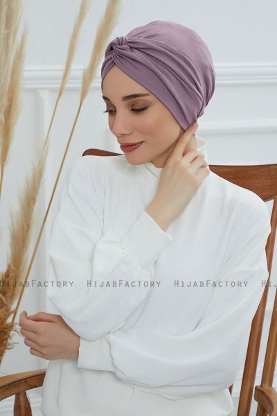 Astrid - Turban En Coton Lilac