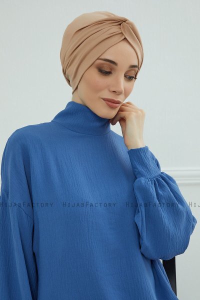 Astrid - Turban En Coton Sand