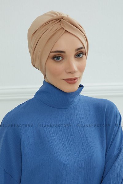Astrid - Turban En Coton Sand