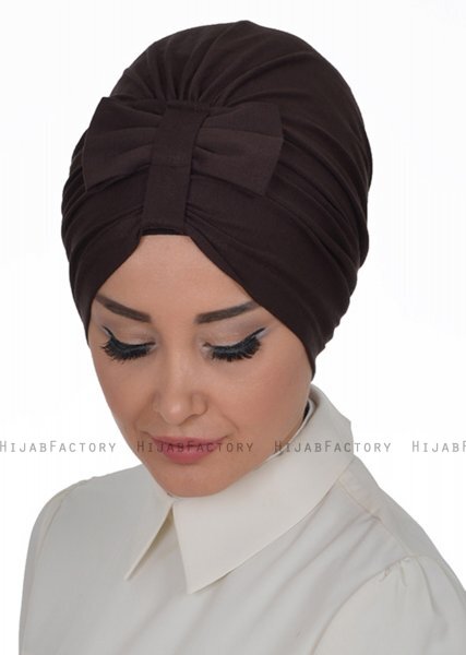 Agnes - Turban En Coton Marron - Ayse Turban