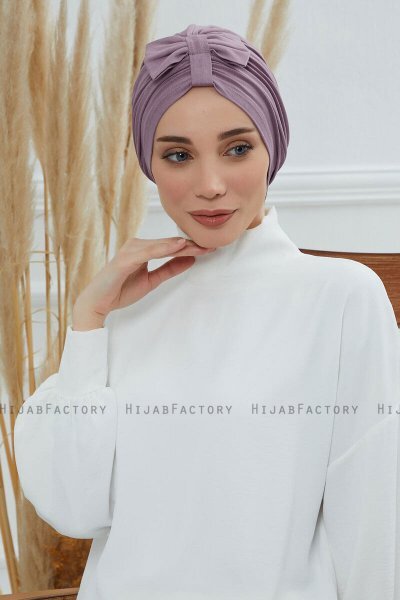 Agnes - Turban En Coton Lilac