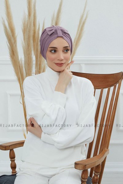 Agnes - Turban En Coton Lilac