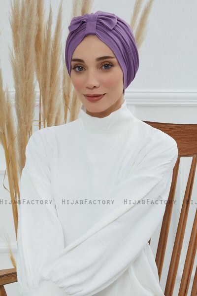 Agnes - Turban En Coton Violet