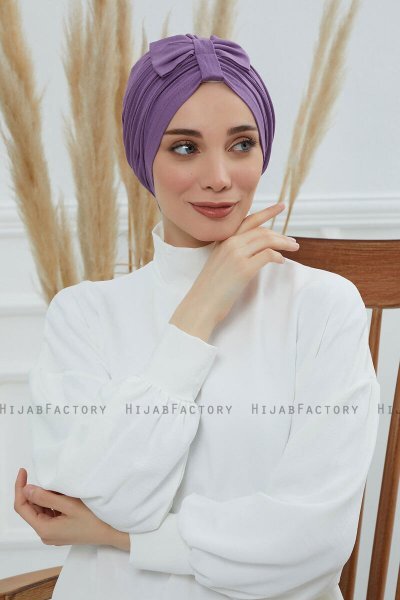 Agnes - Turban En Coton Violet