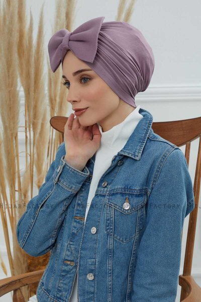 Julia - Turban En Coton Lilac