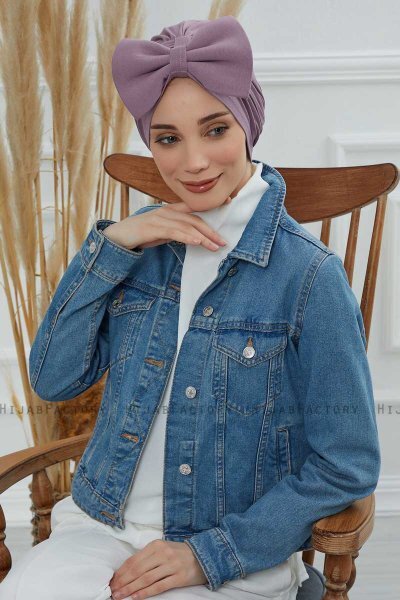 Julia - Turban En Coton Lilac