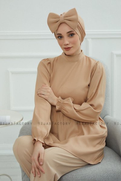Julia - Turban En Coton Sand