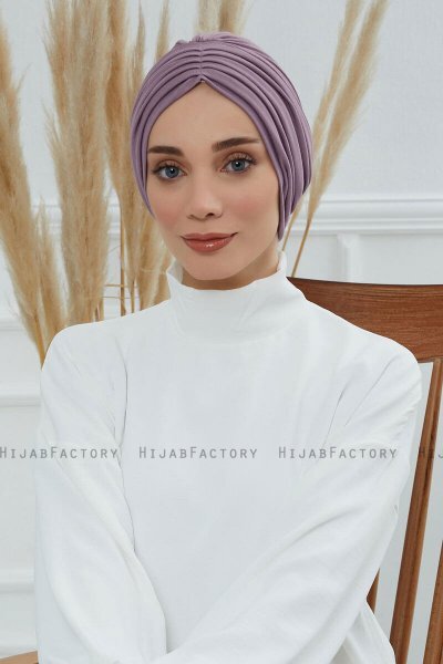 Wilma - Turban En Coton Lilac
