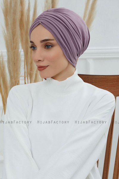 Wilma - Turban En Coton Lilac