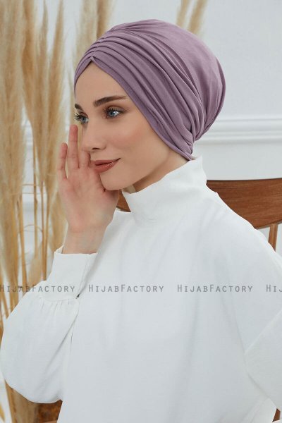 Wilma - Turban En Coton Lilac