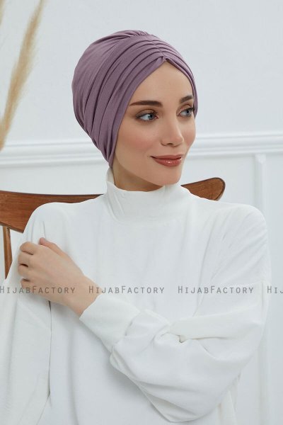 Wilma - Turban En Coton Lilac