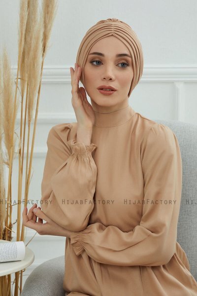 Wilma - Turban En Coton Sand