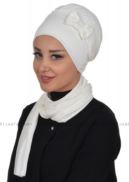Bianca - Turban En Coton Crème