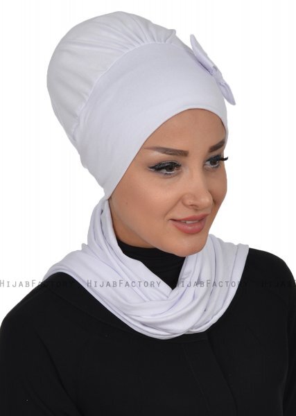 Bianca - Turban En Coton Blanc