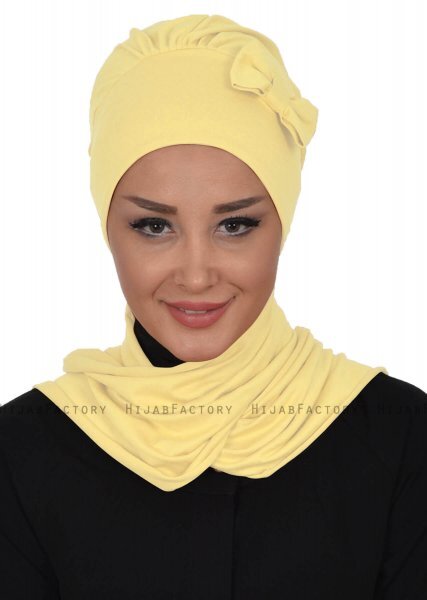 Bianca - Turban En Coton Jaune