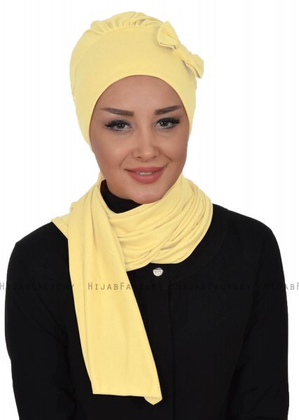 Bianca - Turban En Coton Jaune