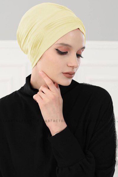 Linda - Turban En Coton Jaune - Ayse Turban