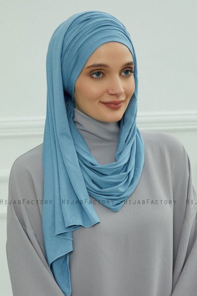 Rebecca - Turban En Coton Sky Blue