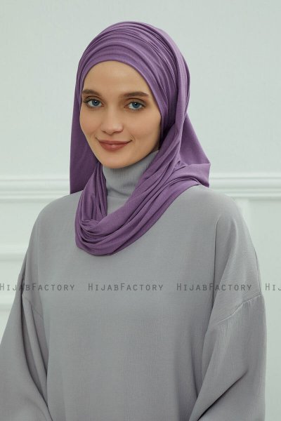 Rebecca - Turban En Coton Violet