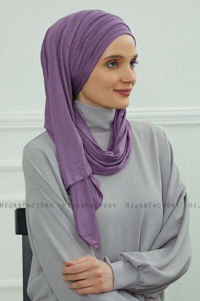 Rebecca - Turban En Coton Violet