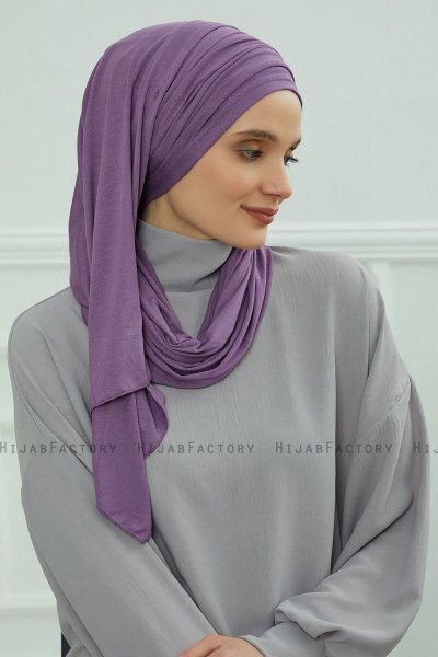 Rebecca - Turban En Coton Violet