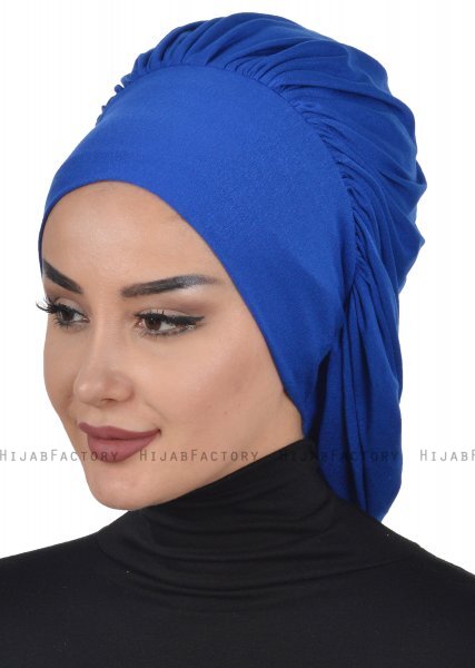 Isabella - Turban En Coton Bleu - Ayse Turban