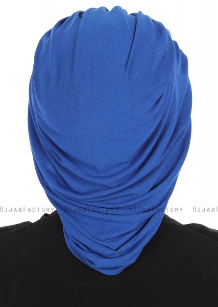 Isabella - Turban En Coton Bleu - Ayse Turban