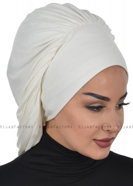 Isabella -Turban En Coton Crème - Ayse Turban