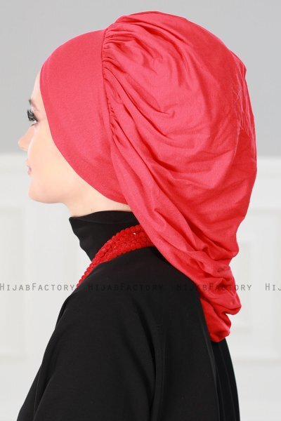 Isabella - Turban En Coton Rouge - Ayse Turban