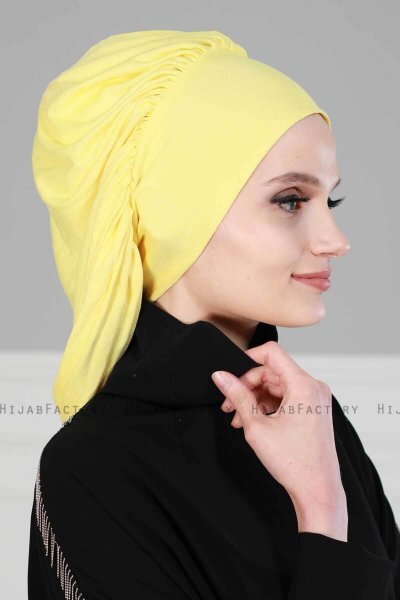 Isabella - Turban En Coton Jaune - Ayse Turban