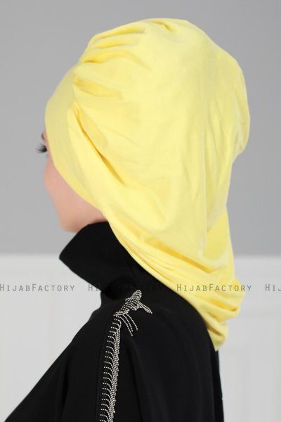 Isabella - Turban En Coton Jaune - Ayse Turban