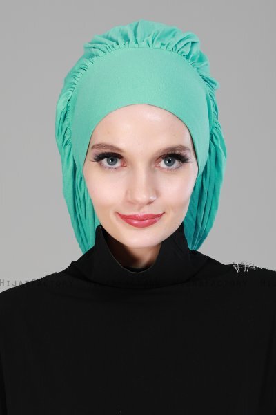 Isabella - Turban En Coton Turquoise - Ayse Turban