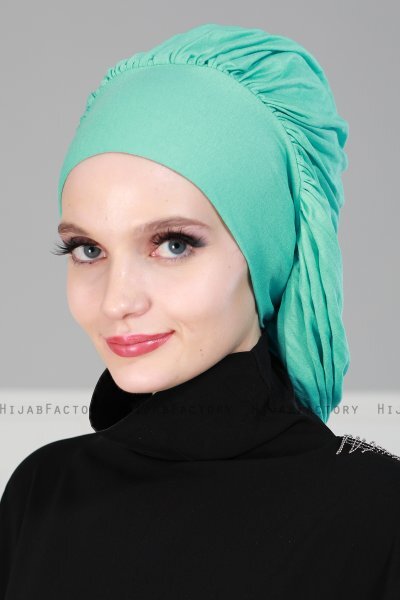 Isabella - Turban En Coton Turquoise - Ayse Turban