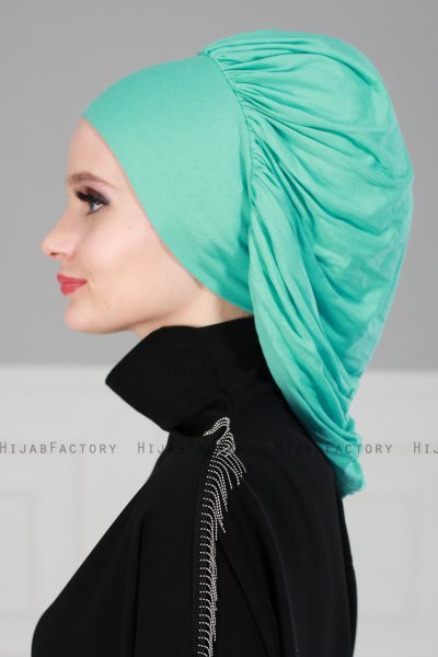 Isabella - Turban En Coton Turquoise - Ayse Turban