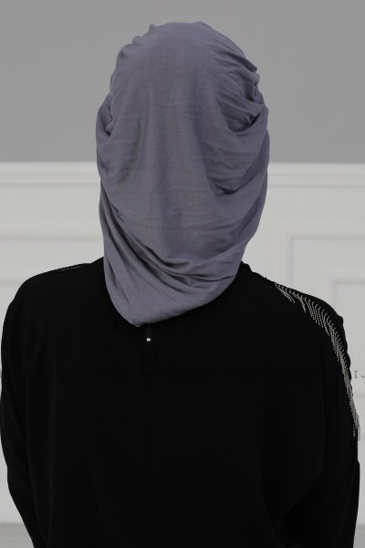 Isabella - Turban En Coton Gris - Ayse Turban