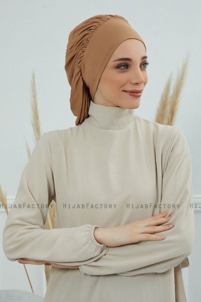 Isabella - Turban En Coton Marron Clair