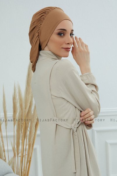 Isabella - Turban En Coton Marron Clair