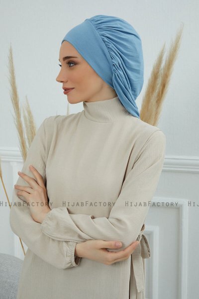 Isabella - Turban En Coton Sky Blue