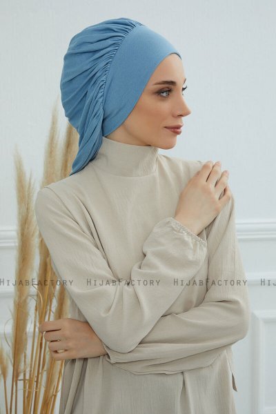 Isabella - Turban En Coton Sky Blue