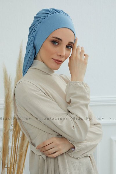 Isabella - Turban En Coton Sky Blue