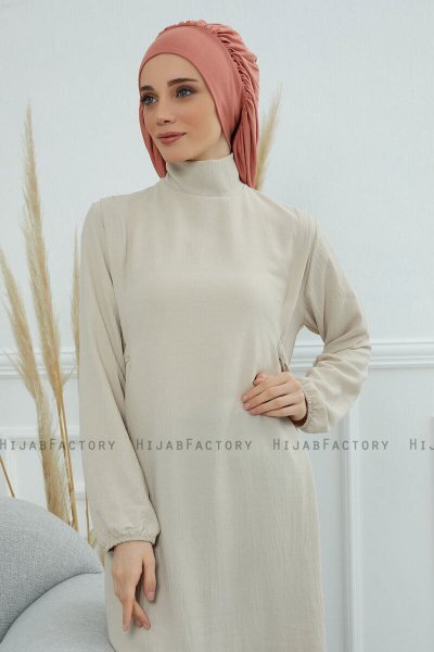 Isabella - Turban En Coton Saumon