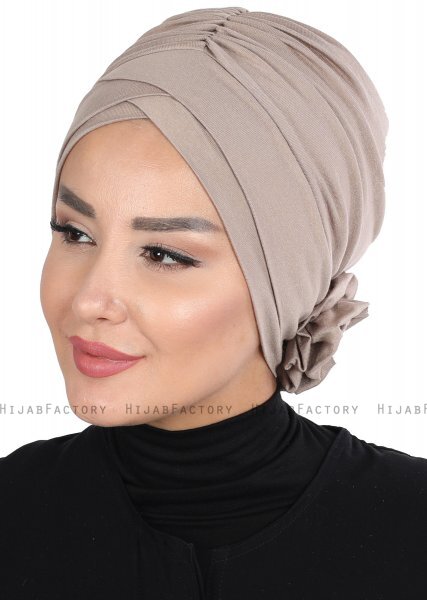 Elisabeth - Turban En Coton Taupe