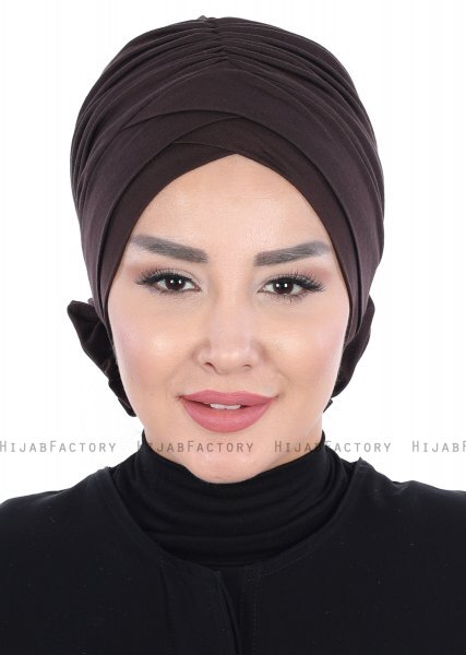 Elisabeth - Turban En Coton Marron