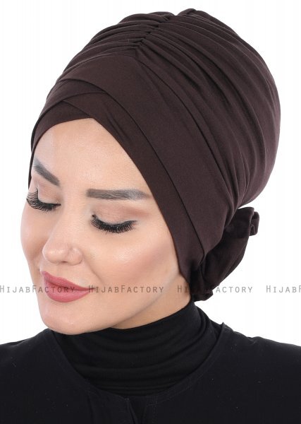 Elisabeth - Turban En Coton Marron