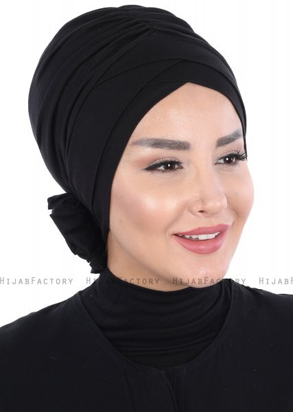 Elisabeth - Turban En Coton Noir