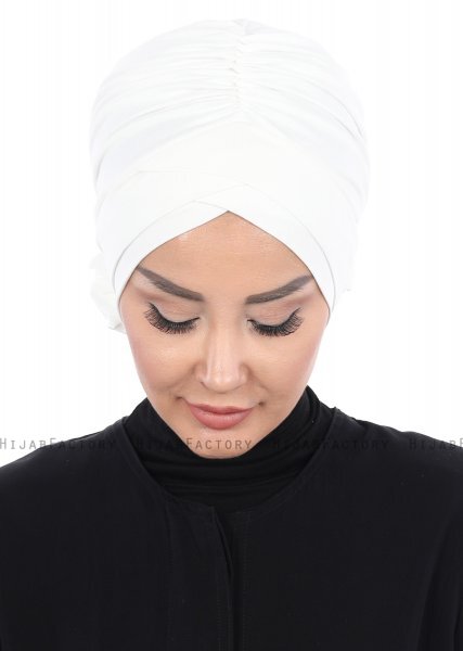 Elisabeth - Turban En Coton Crème