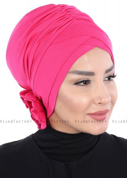 Elisabeth - Turban En Coton Fuchsia