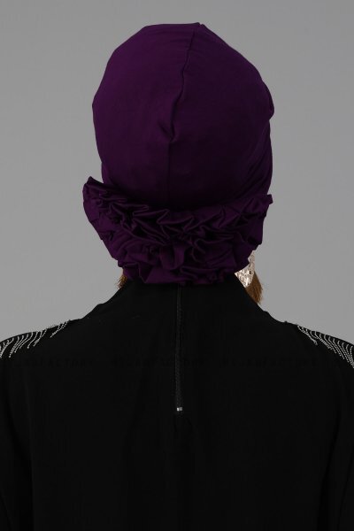 Elisabeth - Turban En Coton Violet